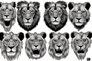 Lion cubs tattoo idea