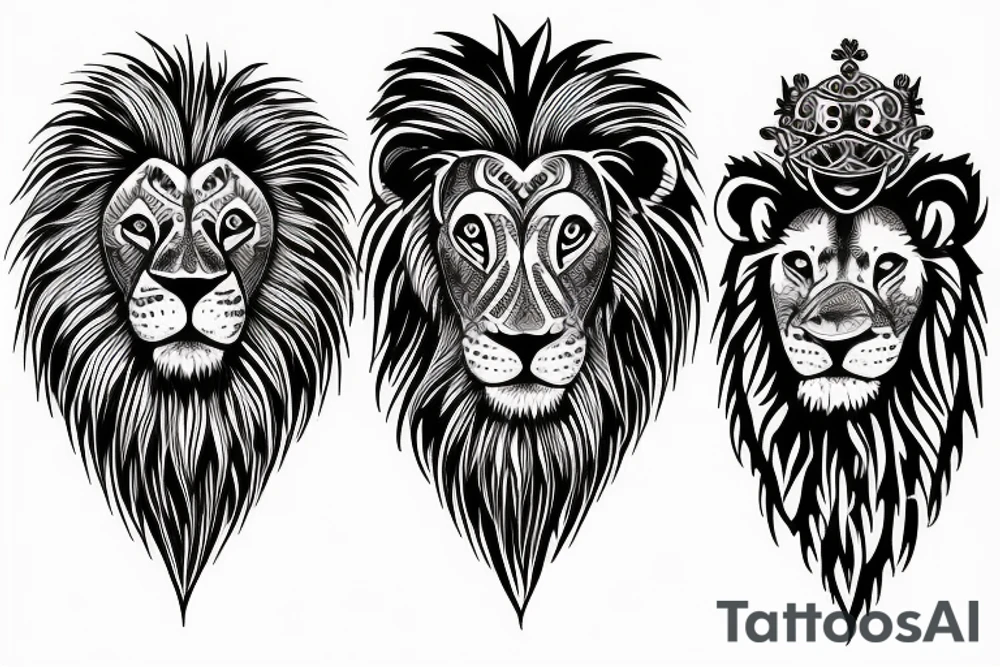 Lion cubs tattoo idea