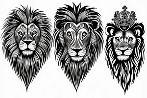 Lion cubs tattoo idea