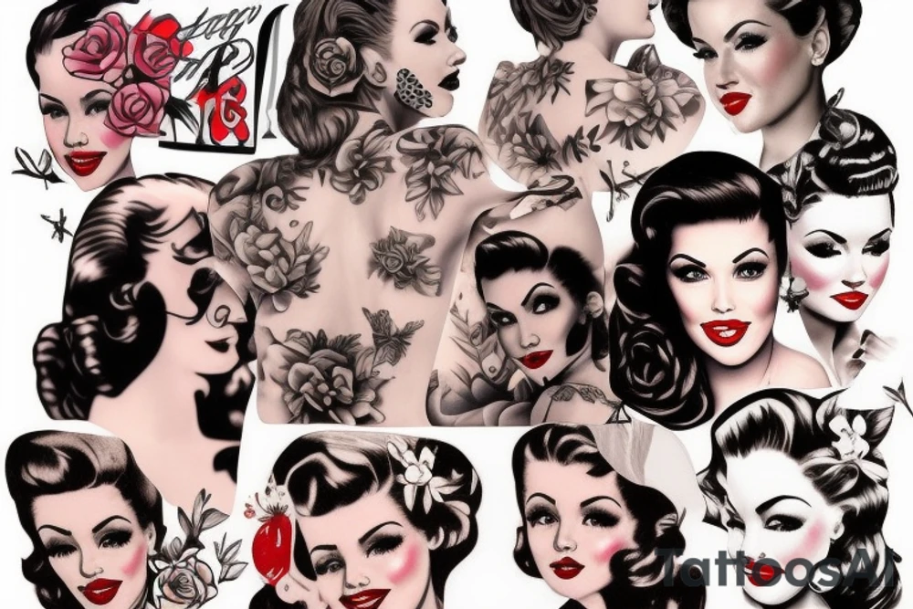 Pin up model tattoo idea