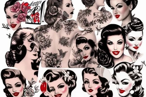 Pin up model tattoo idea