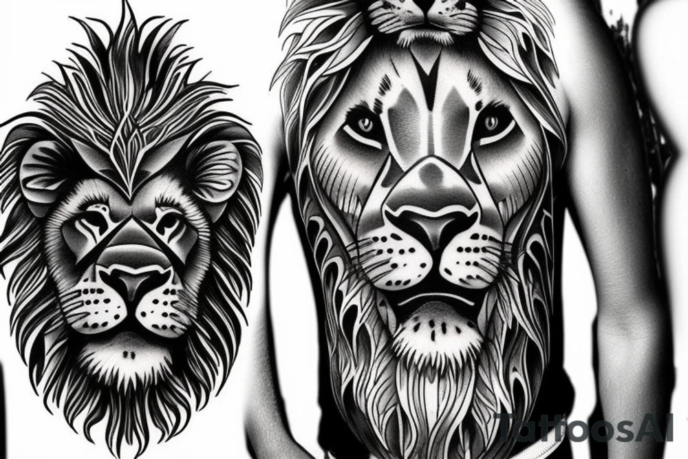 Lion cubs tattoo tattoo idea