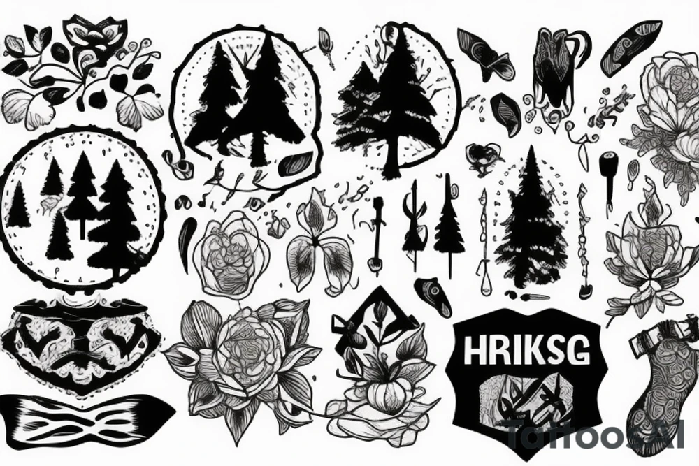 hiking tattoo idea