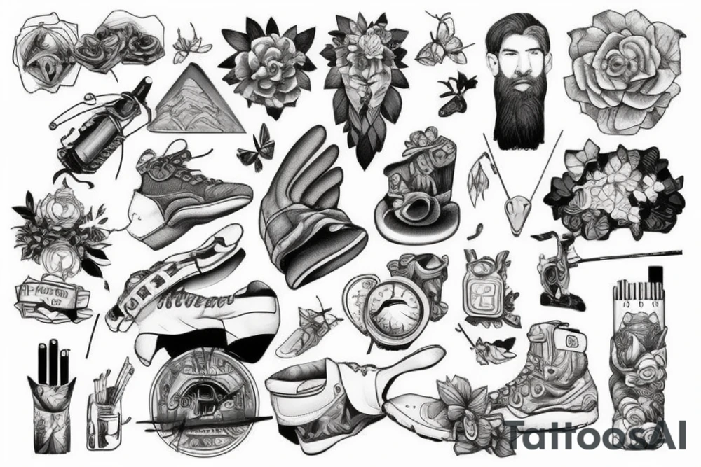 hiking tattoo idea