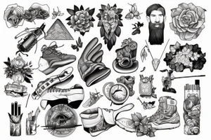 hiking tattoo idea