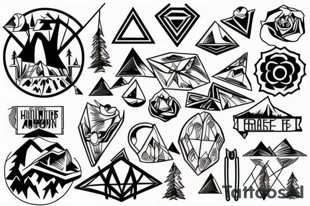 hiking tattoo idea