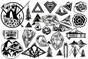 hiking tattoo idea