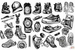hiking tattoo idea