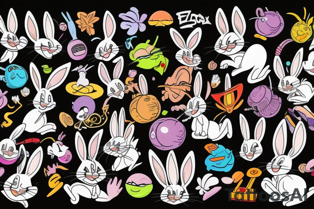 bugs bunny on drugs tattoo idea