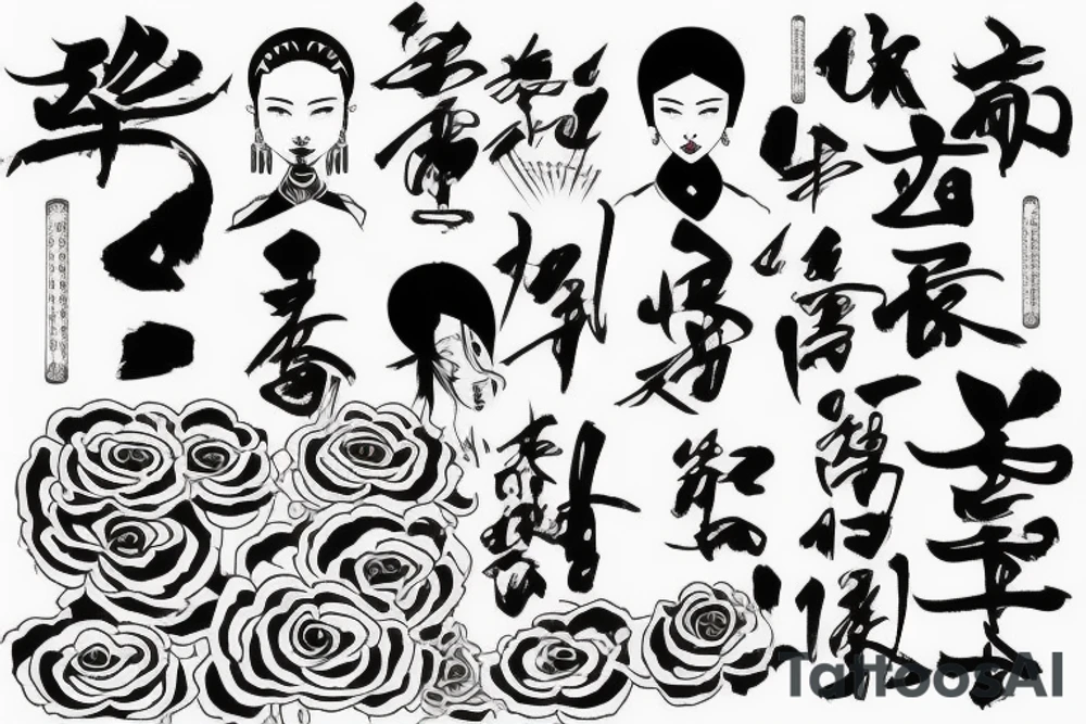 Chinese styled house tattoo idea