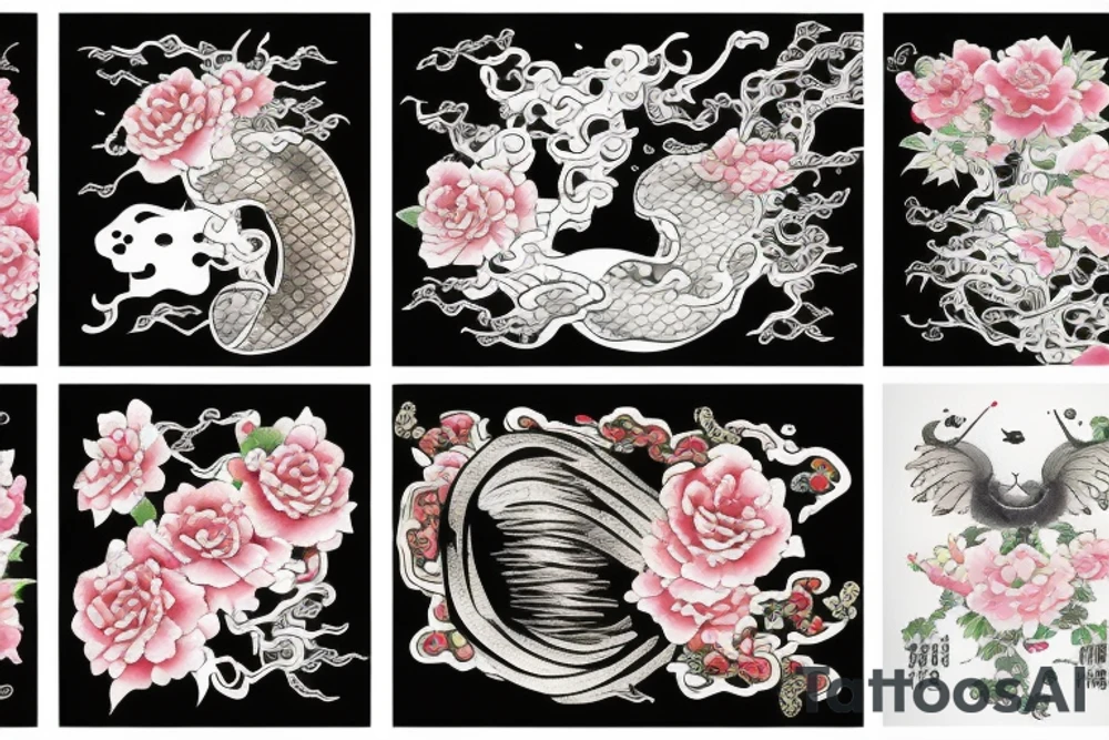 Chinese house drawing tattoo idea