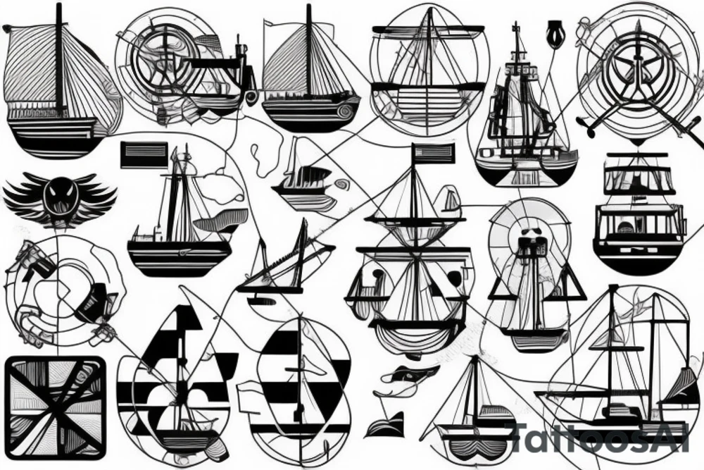 Marine vessel tattoo idea