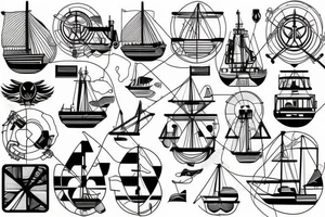 Marine vessel tattoo idea