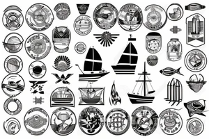 Marine vessel tattoo idea