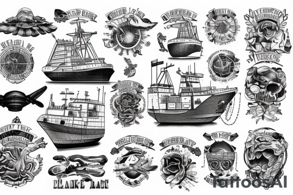 Marine vessel tattoo idea