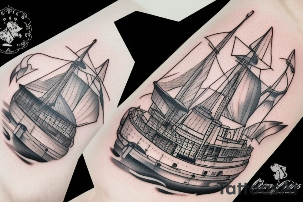 Marine vessel tattoo idea