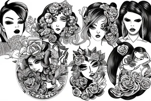 Girl on girl tats tattoo idea