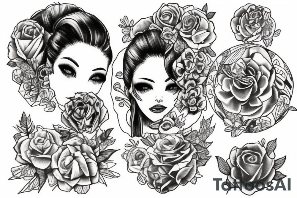 Girl on girl tats tattoo idea