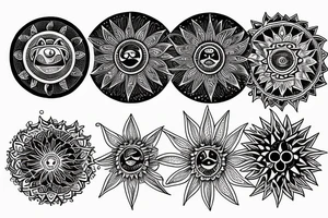 Moon, sun, earth, mandala tattoo idea