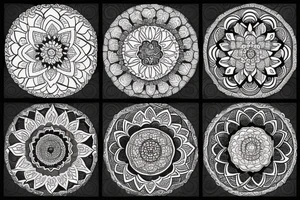 Moon and mandala tattoo idea