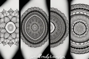 Moon and mandala tattoo idea