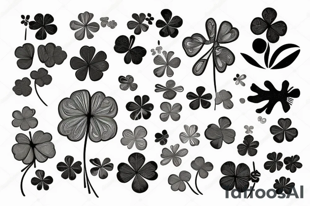 Four leaf clover tattoo idea