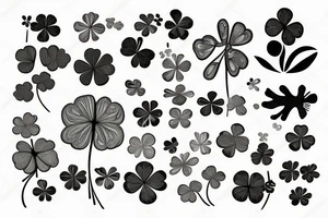 Four leaf clover tattoo idea