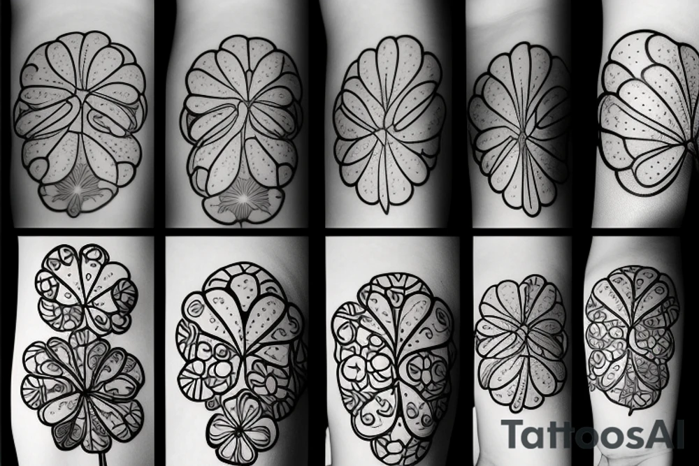 Four leaf clover tattoo idea