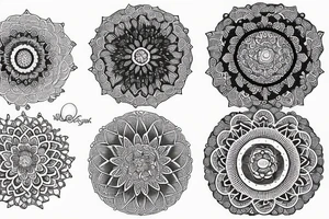 Mandala with pretty moon tattoo idea