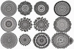 Mandala with pretty moon tattoo idea