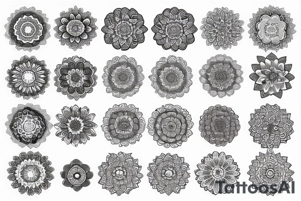 Mandala with pretty moon tattoo idea