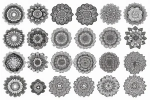Mandala with pretty moon tattoo idea