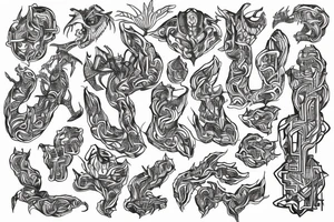 biological maze tattoo idea