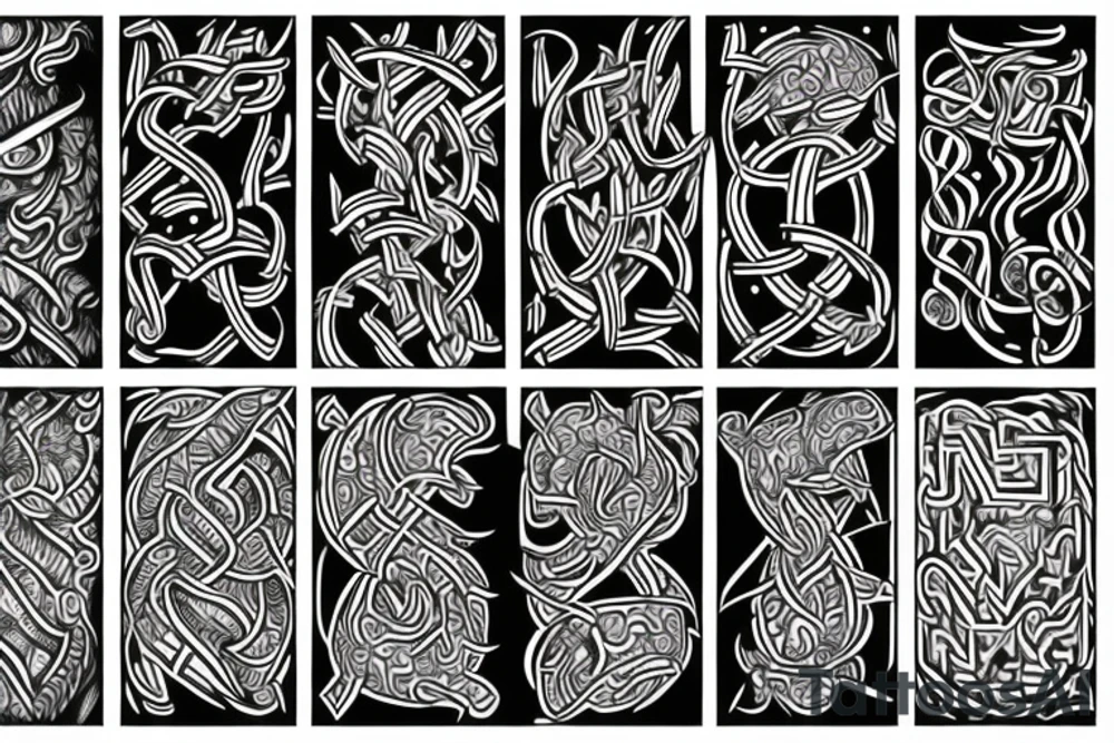 biological maze tattoo idea