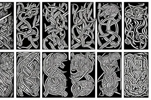 biological maze tattoo idea