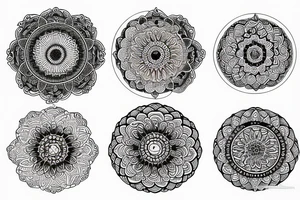 Mandala with pretty moon tattoo idea