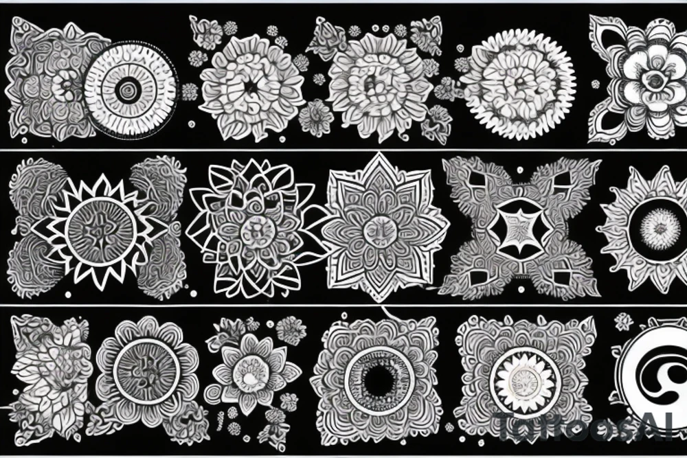 Mandala with pretty moon tattoo idea