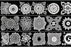 Mandala with pretty moon tattoo idea
