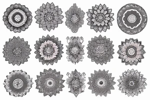 Mandala with pretty moon tattoo idea