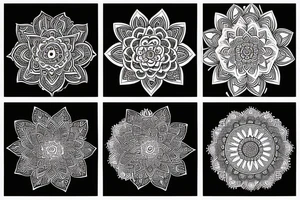 Mandala and moon tattoo idea