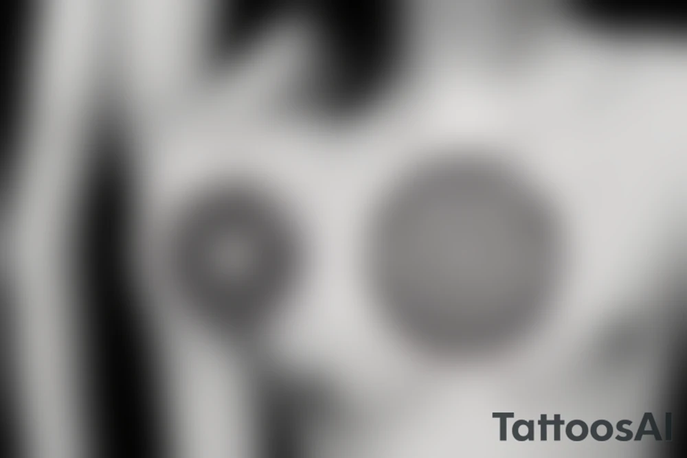 Dotwork geometric moon phases tattoo idea