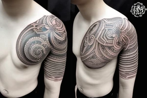 Chest cover tattoo idea
