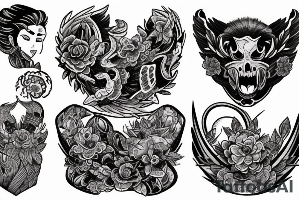 Chest cover tattoo idea