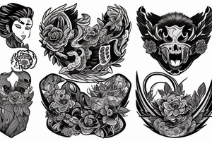 Chest cover tattoo idea