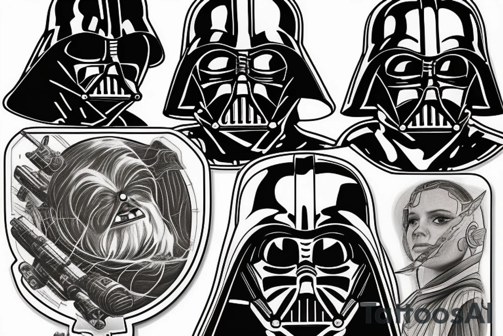 Star wars American traditional tattoo idea