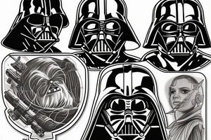 Star wars American traditional tattoo idea