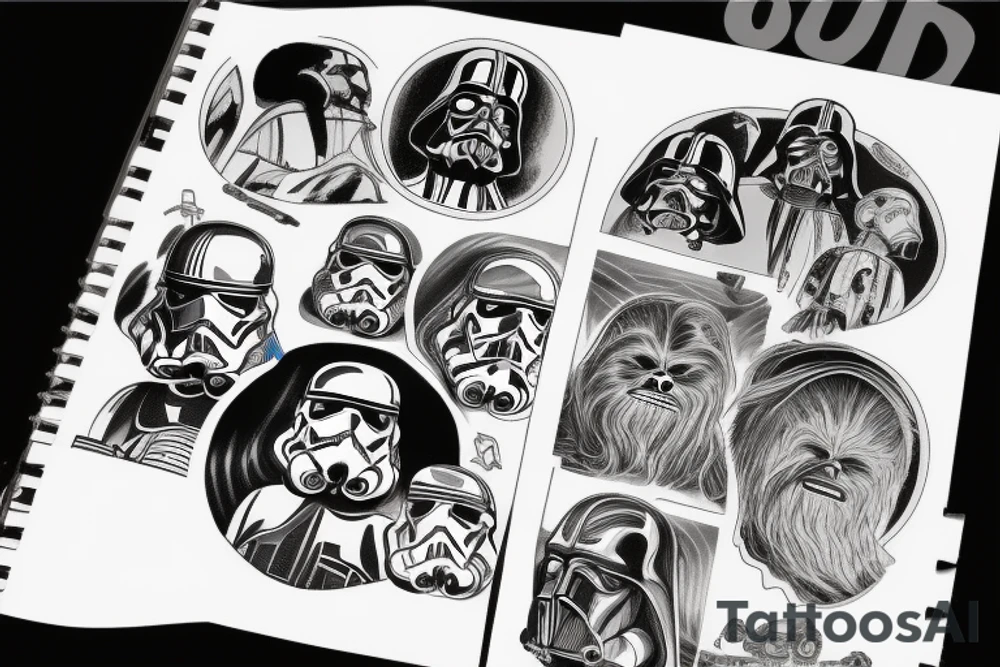 Star wars American traditional tattoo idea