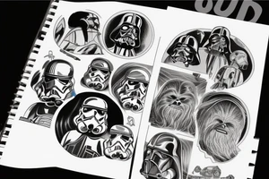Star wars American traditional tattoo idea