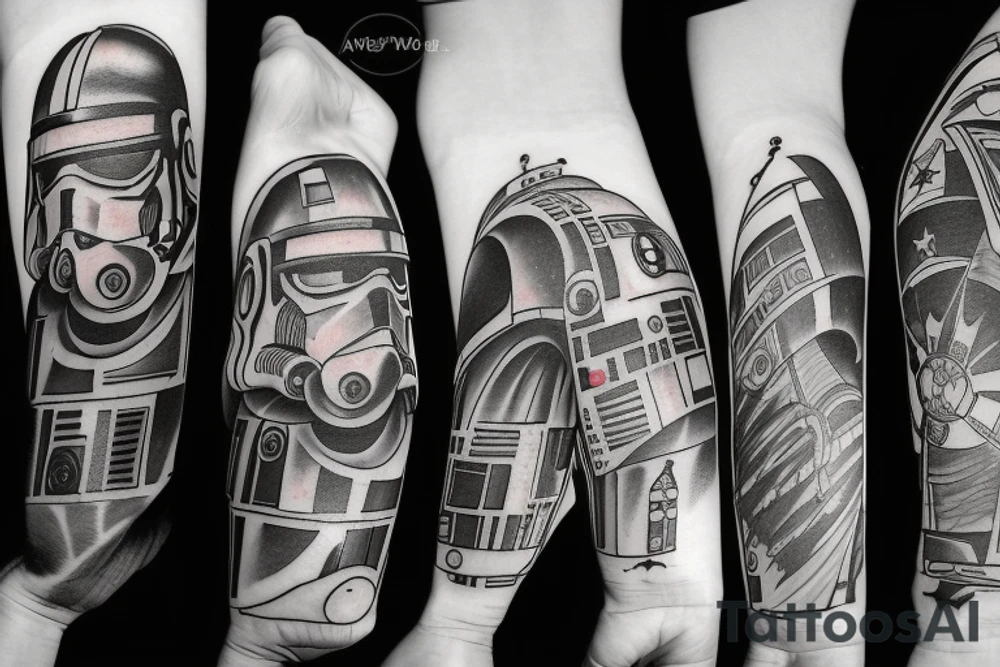 Star wars American traditional tattoo idea