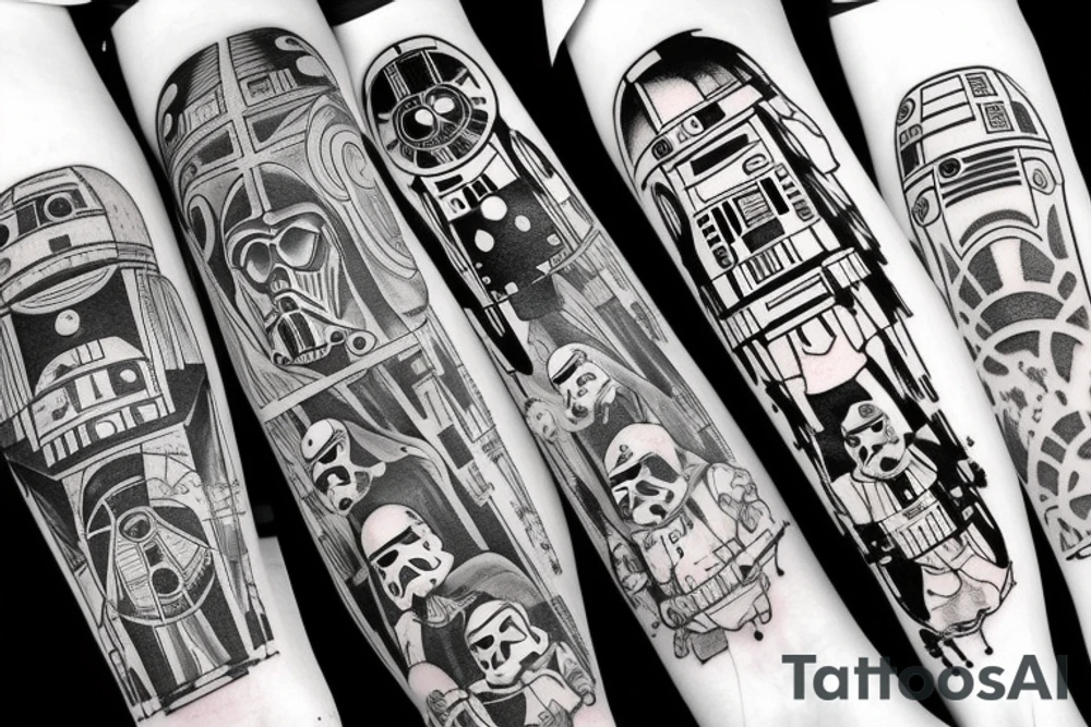 Star wars American traditional tattoo idea